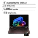 HP - OmniBook X Flip 2-in-1 - 14" 2K OLED Touchscreen Laptop - AMD Ryzen AI 7 445 ('26) - 24GB Memory - 1TB SSD - Copilot+ - Deep Espresso