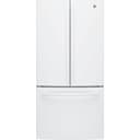 GE - 33 in. Wide 24.7 Cu. Ft. French Door Refrigerator with Internal Water Dispenser - High Gloss White