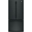 GE - 33 in. Wide 24.7 Cu. Ft. French Door Refrigerator with Internal Water Dispenser - High Gloss Black