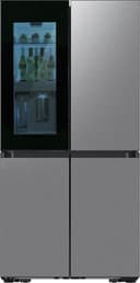 Samsung - Bespoke 23 Cu. Ft. 4-Door Flex French Door Counter Depth Refrigerator with Auto Open Door - Stainless Steel