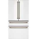 Café - 23.2 Cu. Ft. 4-Door French Door Counter-Depth Smart Refrigerator with Dual Dispense AutoFill Pitcher - Matte White