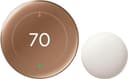 Google - Nest Learning Thermostat (4th gen) with Nest Temperature Sensor (2nd gen) - Polished Gold