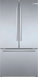 Bosch - 800 Series 21 Cu. Ft. French Door Bottom Freezer Counter-Depth Smart Refrigerator with VitaFresh - Stainless Steel
