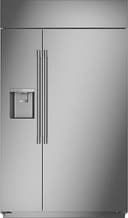 Monogram - 48 in. Wide 28.8 Cu. Ft. Side-by-Side Built-In Smart Refrigerator with Dispenser - Stainless Steel