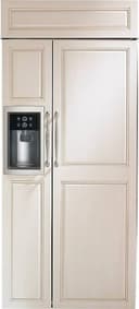 Monogram - 20.2 Cu. Ft. Side-by-Side Built-In Smart Refrigerator with Dispenser with Proximity Sensor - Custom Panel Ready
