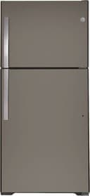 GE - 33 in. Wide 21.9 Cu. Ft. Top-Freezer Refrigerator with Garage Ready Performance - Slate
