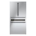 Bosch - 800 Series 36 in. Wide 20 Cu. Ft. 4-Door French Door Bottom Freezer Counter-Depth Smart Refrigerator - Stainless Steel