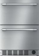 Thermador - 4.3 Cu. Ft. Built-in Double Drawer Compact Under-Counter Refrigerator/Freezer with Professional Series Handle - Stainless Steel