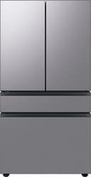 Samsung - BESPOKE 23 cu. ft. 4-Door French Door Counter Depth Smart Refrigerator with Beverage Center - Stainless Steel