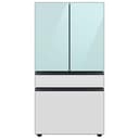 Samsung - BESPOKE 29 cu. ft 4-Door French Door Smart Refrigerator with Beverage Center - Morning Blue Glass