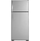 GE - 17.5 Cu. Ft. Top-Freezer Refrigerator with Edge-to-Edge Glass Shelves - Stainless Steel