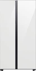 Samsung - 36 in. Wide BESPOKE Side-by-Side Smart Refrigerator with Beverage Center - White Glass