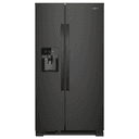 Whirlpool - 33 in. Wide 21 cu. ft. Side-by-Side Refrigerator with LED Interior Lighting - Black