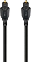 AudioQuest - Pearl Optical 39.4' Digital Toslink Fiber-Optic Cable with Toslink to Toslink Connectors - Black/Gray Stripes