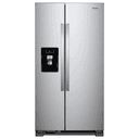 Whirlpool - 33 in. Wide 21 cu. ft. Side-by-Side Refrigerator with LED Interior Lighting - Stainless Steel