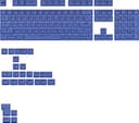 Glorious - GPBT Basics Universal Keycap Set Compatible with Most 100% 85% 80% TKL 60% Compact 75% Mechanical Keyboards - Mana Blue