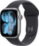 Apple Watch Series 11 (GPS) 42mm Space Gray Aluminum Case with Black Sport Band - M/L - Space Gray - (2025)