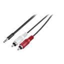 Insignia™ - 6' 3.5 mm to Stereo Audio RCA Cable - Black