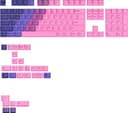 Glorious - GPBT Gradient Universal Keycap Set Compatible with Most 100% 85% 80% TKL 60% Compact 75% Mechanical Keyboards - Nebula V2