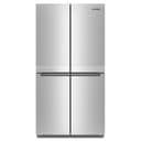 KitchenAid - 19.4 Cu. Ft. Bottom-Freezer 4-Door French Door Refrigerator - PrintShield Stainless Finish